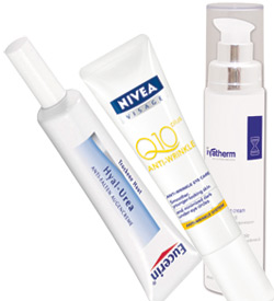 Eucerin Hyal-Urea, Nivea Q10 Active