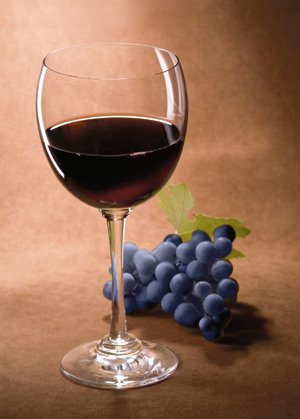 pahar, vin, strugure