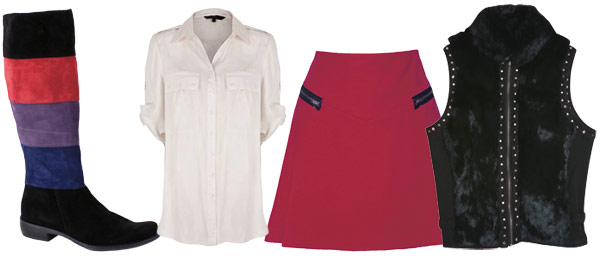 Camasa, Debenhams, Vesta, Etic; Fusta, Next;, Cizme, Benvenuti