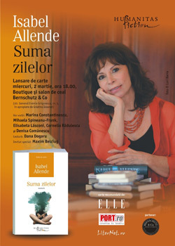 Lansare, Editura Humanitas Fiction, Suma zilelor, Isabel Allende