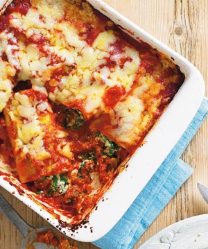 Cannelloni cu 3 feluri de branza