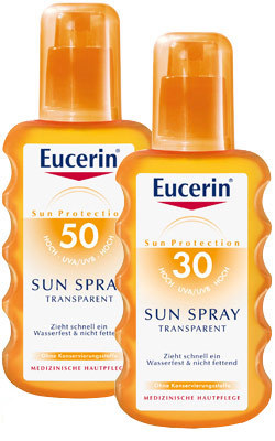 Eucerin, sprayuri transparente pentru protectie solara