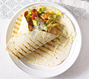Fajitas de peste cu sos salsa