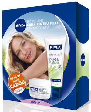 Pachetul NIVEA VISAGE pure & natural anti-rid